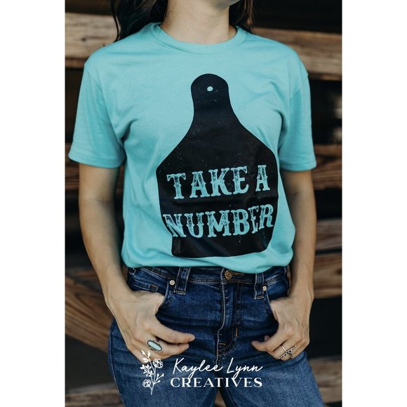 TAKE A NUMBER Handmade Graphic Tee - Picture 10 of 10
